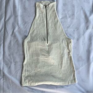 Maeve Anthropologie Quarter-Zip Halter Top
